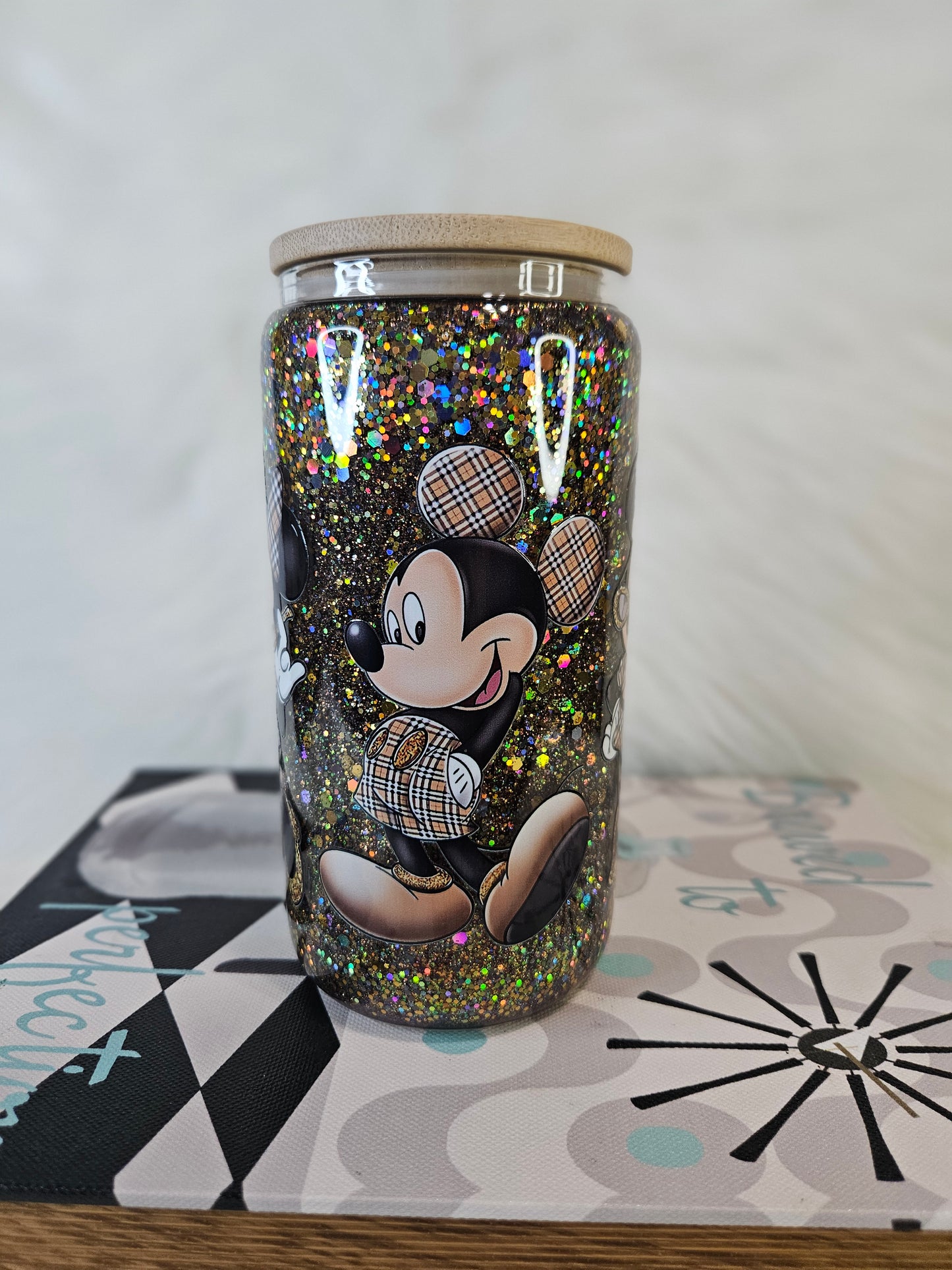 16oz Glass Snowglobe (Mickey & Minnie)