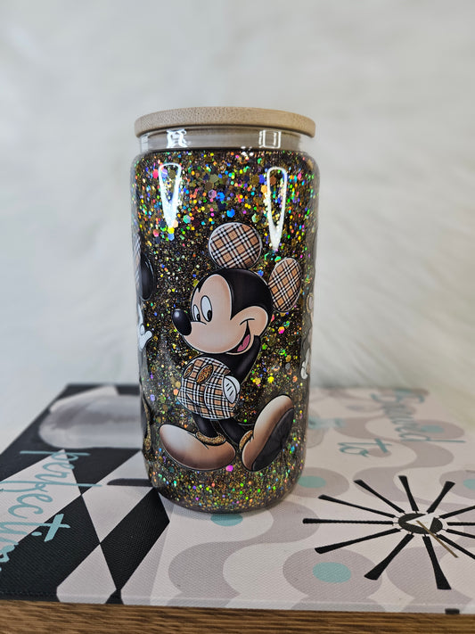 16oz Glass Snowglobe (Mickey & Minnie)