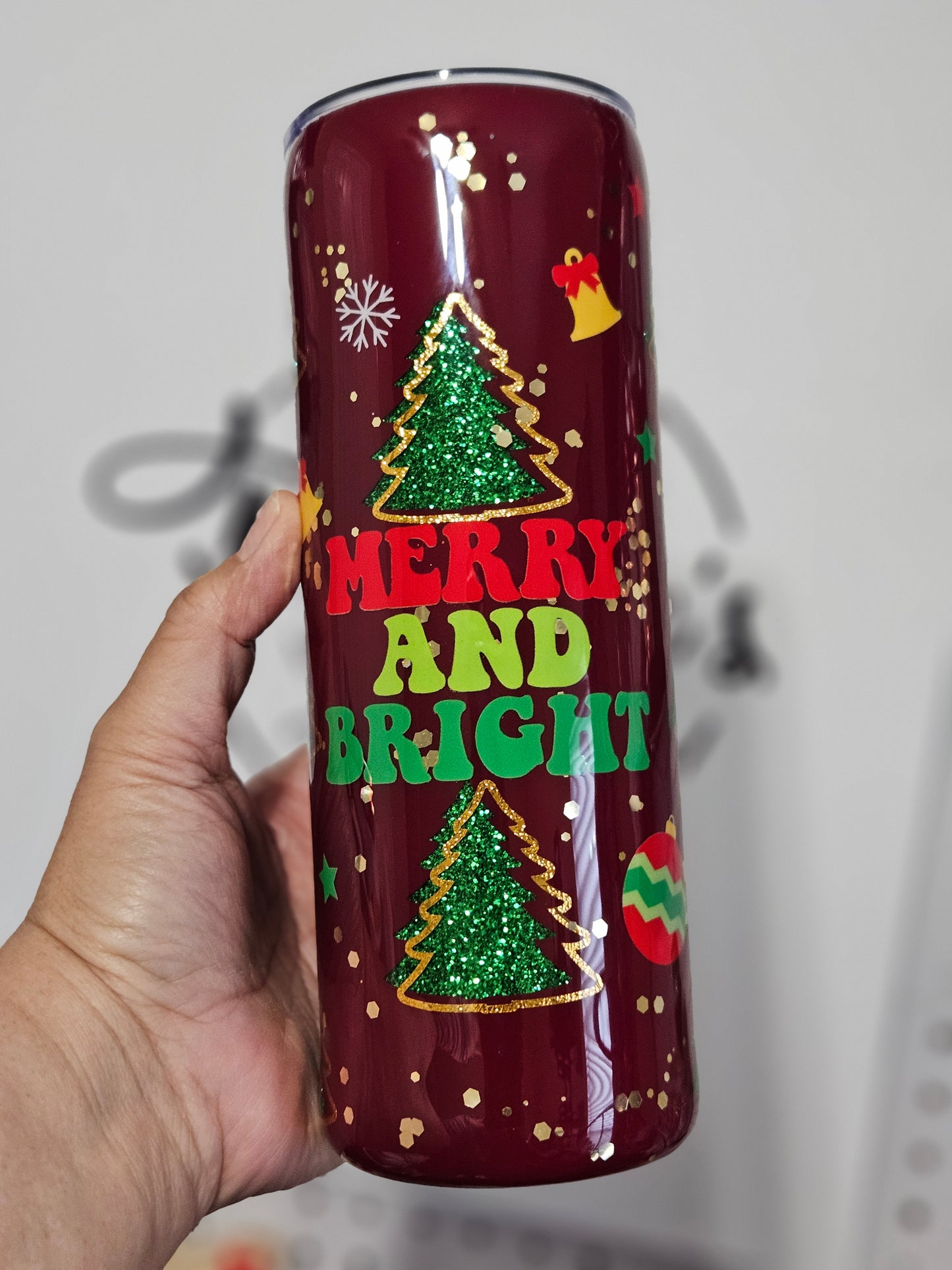 Stainless Steel Tumbler 20oz (Merry & Bright)