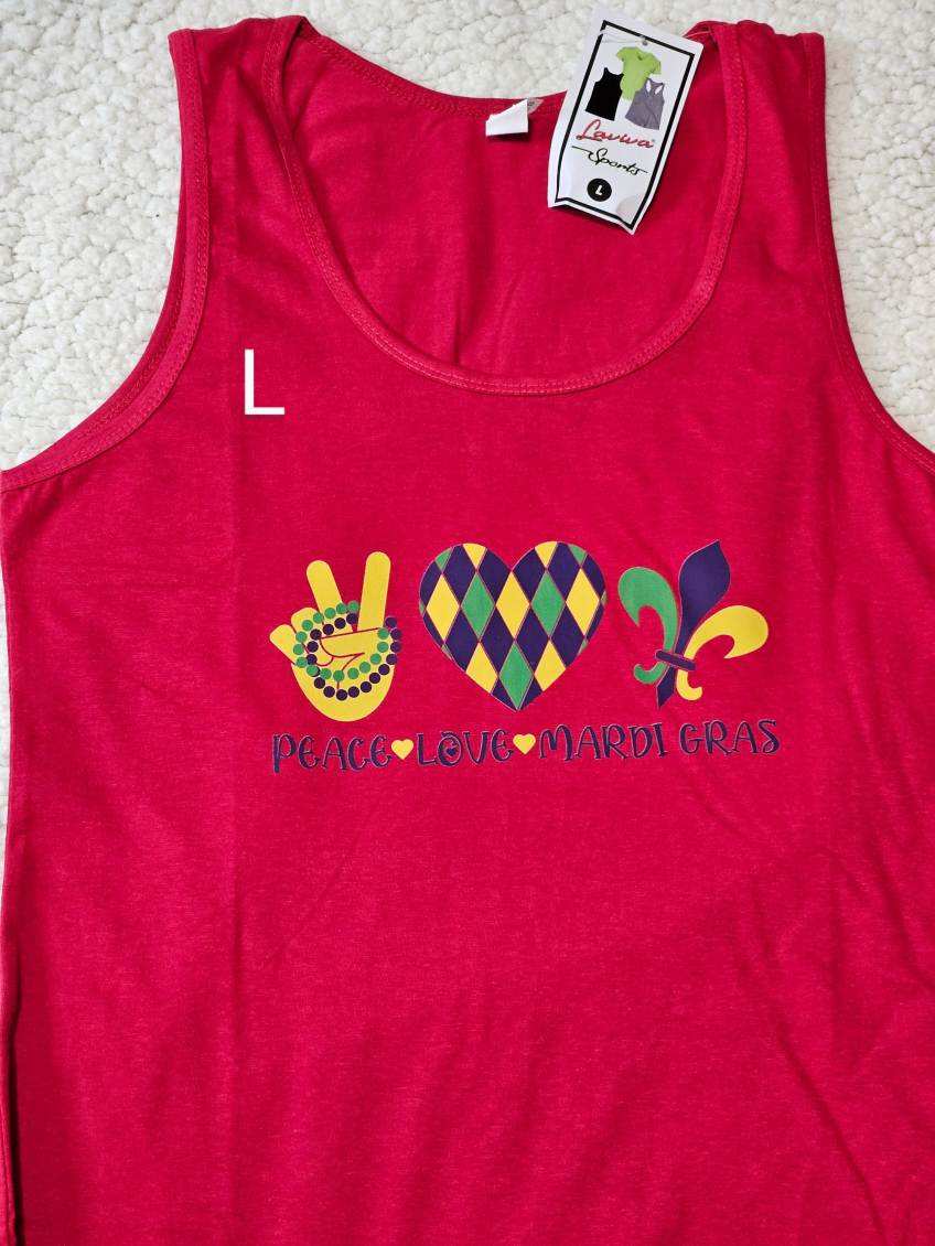 Peace Love Mardi Gras (Large)