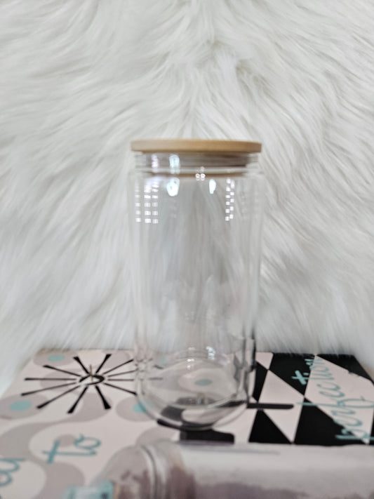16oz Glass Snowglobe Cup