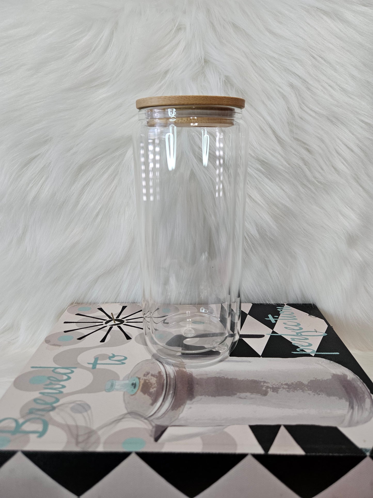 20oz Glass Snowglobe Cup