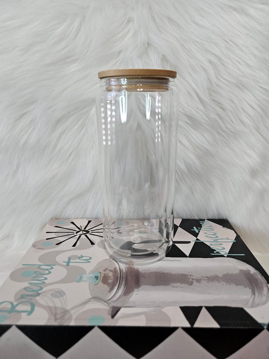 20oz Glass Snowglobe Cup