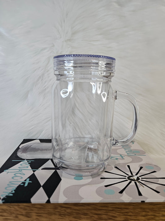 15oz Snowglobe Mason Jar
