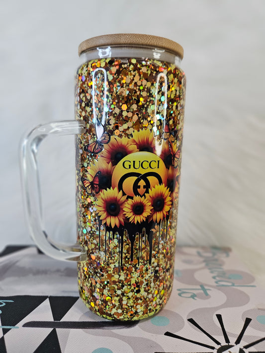 20oz Glass Snowglobe with handle (GUCCI)