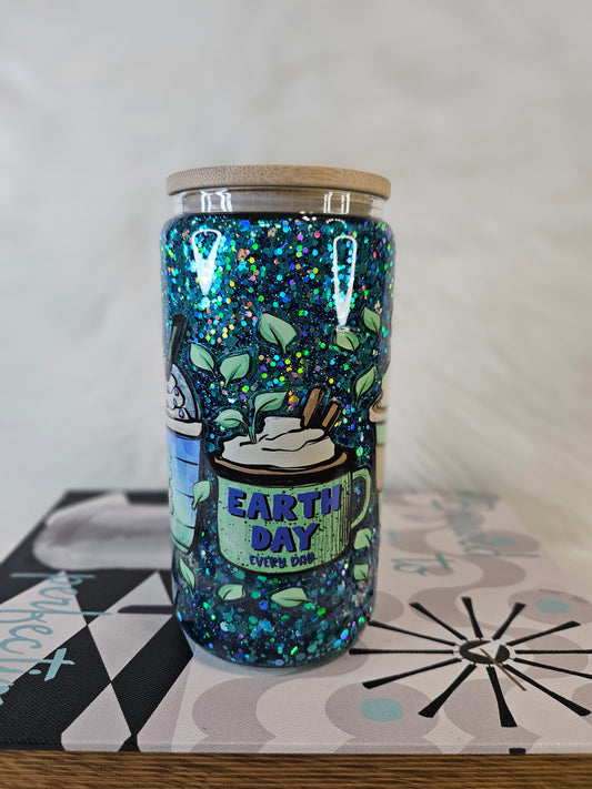 16oz Glass Snowglobe (Earthg Day)