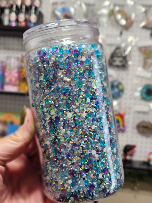 Rhinestone Filled Cup 16oz Acylic