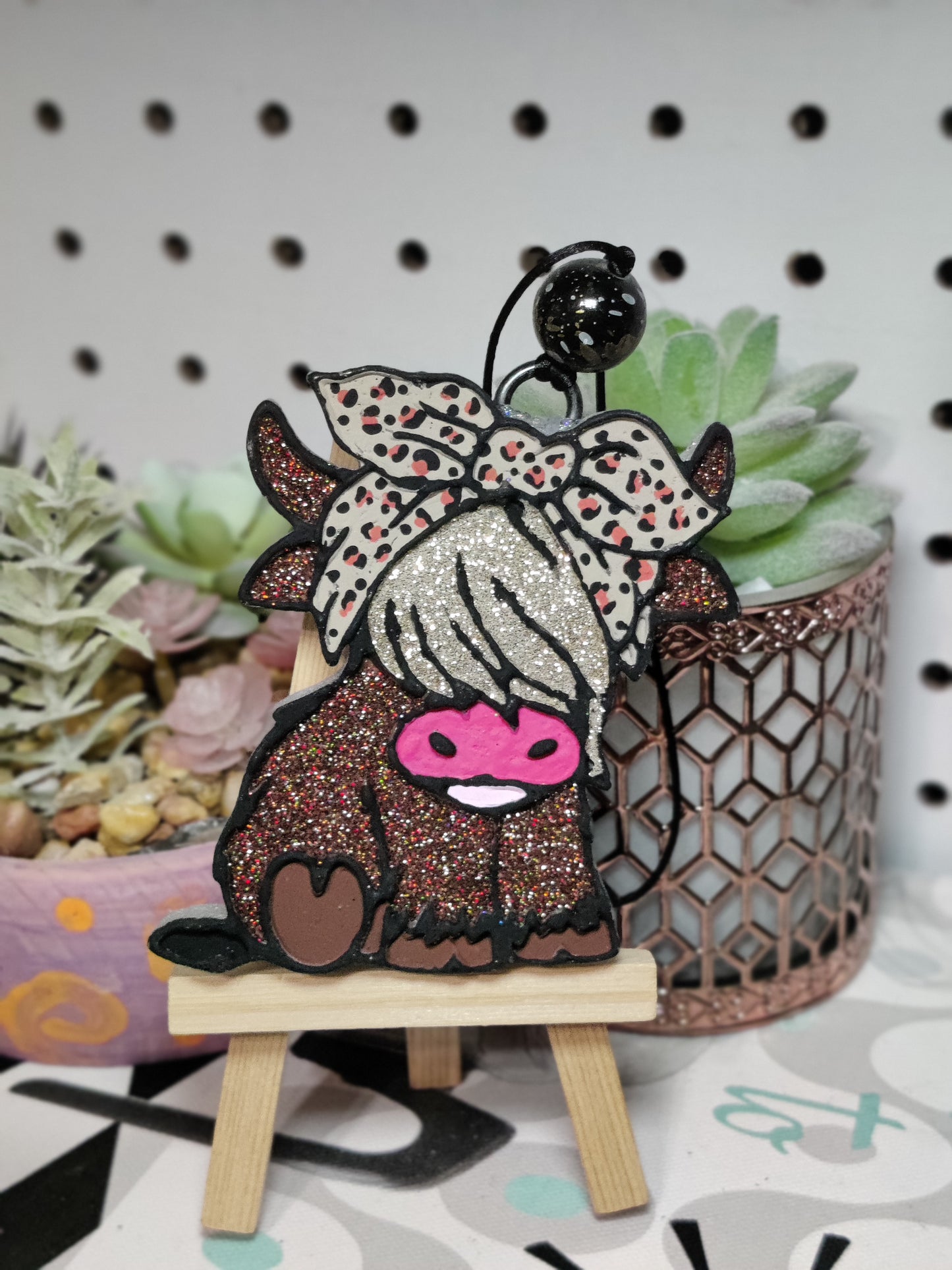 Baby Cow (Leopard Headband)