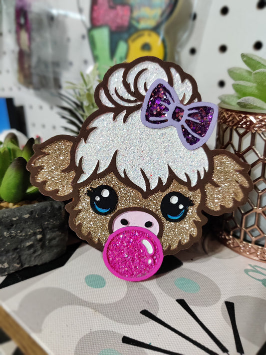 Cow Blowing Bubble